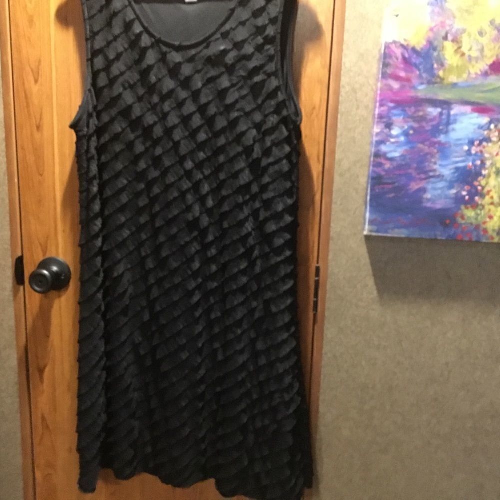 NWOT. CJ Banks Brand Women’s Size. Sleeveless Black Eyelash Dress Size 14W